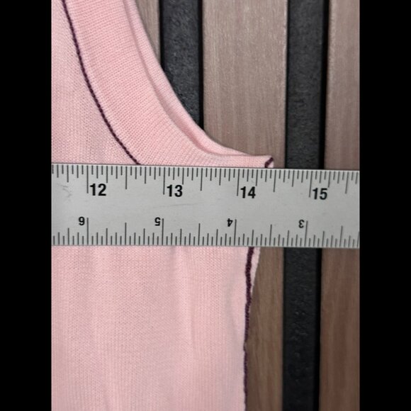 New Zara Tank Top Large Womens Pink Scoop Neck Muscle Shirt Microfiber Knit - Picture 3 of 6